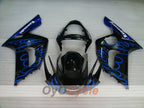 Injection Fairing kit for 03-04 NINJA ZX-6R - Purple, Black - Flame #OYO87901805