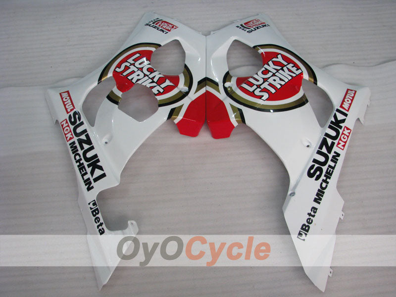 Injection Fairing kit for 03-04 GSX R1000 - Red, White - Lucky Strike #OYO87901843