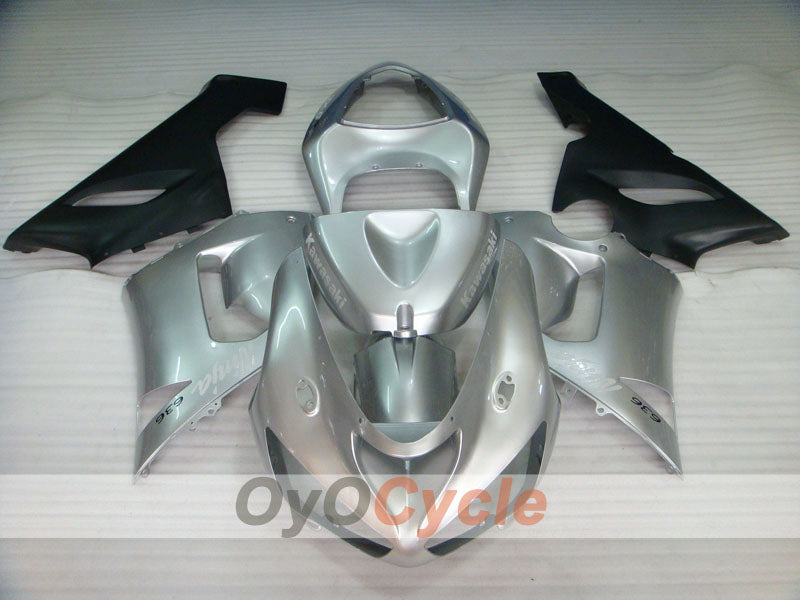 Injection Fairing kit for 05-06 NINJA ZX-6R - Black, Silver - Factory Style #OYO87901850 Secondary image