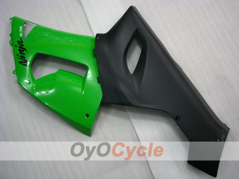 Injection Fairing kit for 05-06 NINJA ZX-6R - Green, Black - Factory Style #OYO87901855