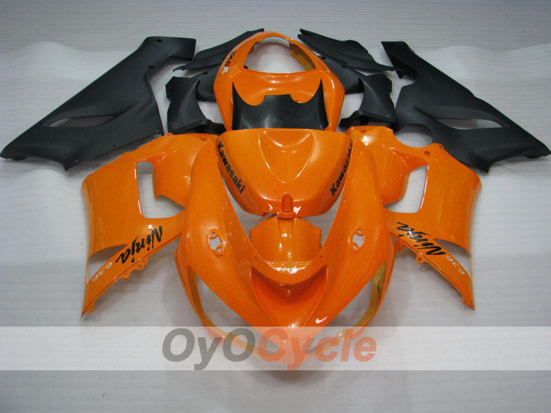 Injection Fairing kit for 05-06 NINJA ZX-6R - Orange, Black - Factory Style #OYO87901856