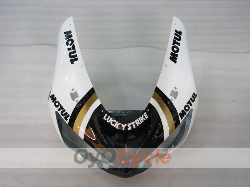 Injection Fairing kit for 05-06 NINJA ZX-6R - White, Black - Lucky Strike #OYO87901871