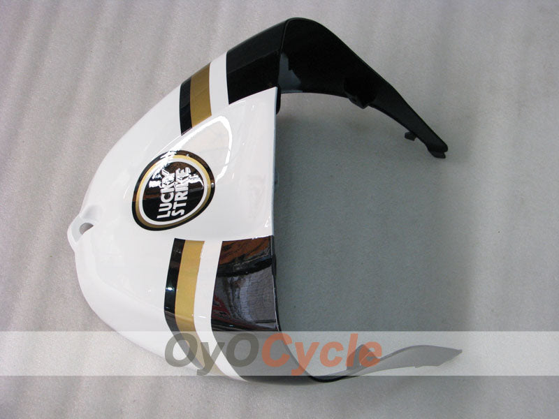 Injection Fairing kit for 05-06 NINJA ZX-6R - White, Black - Lucky Strike #OYO87901871