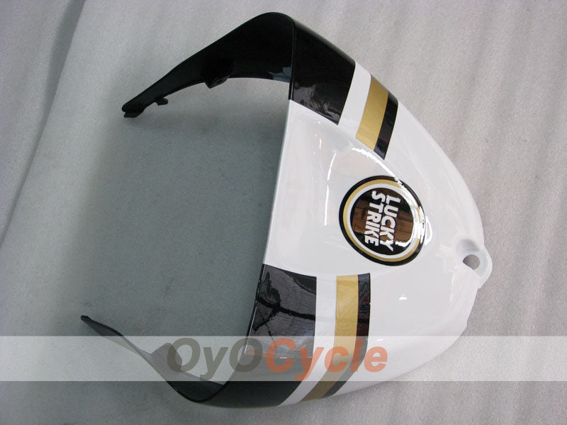 Injection Fairing kit for 05-06 NINJA ZX-6R - White, Black - Lucky Strike #OYO87901871