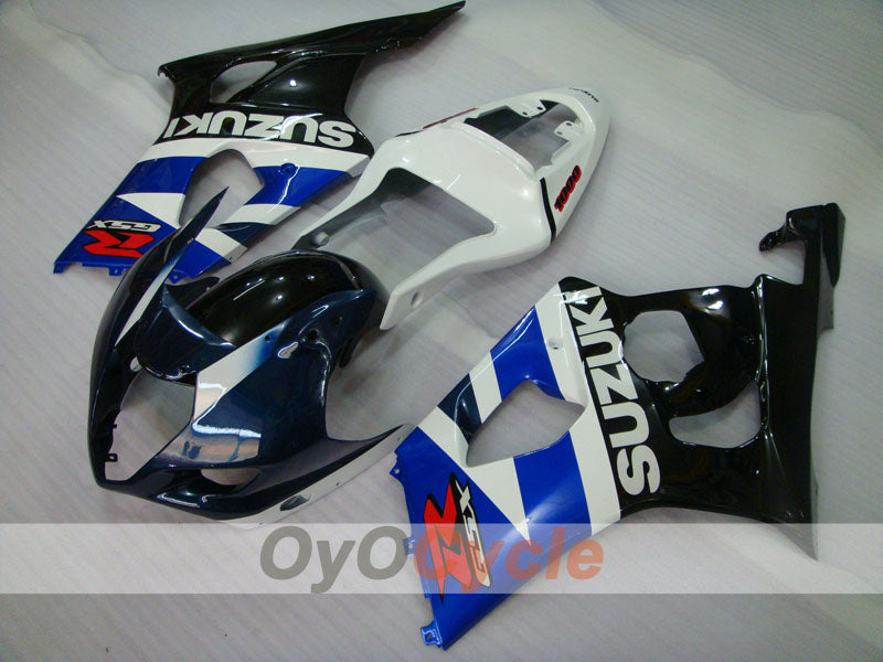 Injection Fairing kit for 03-04 GSX R1000 - White, Black - Factory Style #OYO87901874