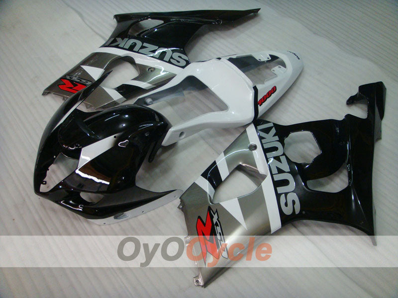 Injection Fairing kit for 03-04 GSX R1000 - White, Black - Factory Style #OYO87901879