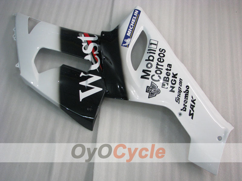 Injection Fairing kit for 05-06 NINJA ZX-6R - White, Black - West #OYO87901897
