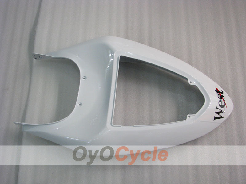 Injection Fairing kit for 05-06 NINJA ZX-6R - White, Black - West #OYO87901897