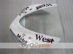 Injection Fairing kit for 05-06 NINJA ZX-6R - White, Black - West #OYO87901897
