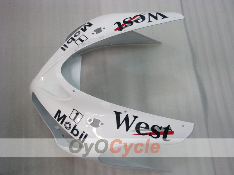 Injection Fairing kit for 05-06 NINJA ZX-6R - White, Black - West #OYO87901897