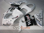 Injection Fairing kit for 05-06 NINJA ZX-6R - White, Black - West #OYO87901897