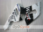 Injection Fairing kit for 05-06 NINJA ZX-6R - White, Black - West #OYO87901897
