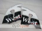 Injection Fairing kit for 05-06 NINJA ZX-6R - White, Black - West #OYO87901897