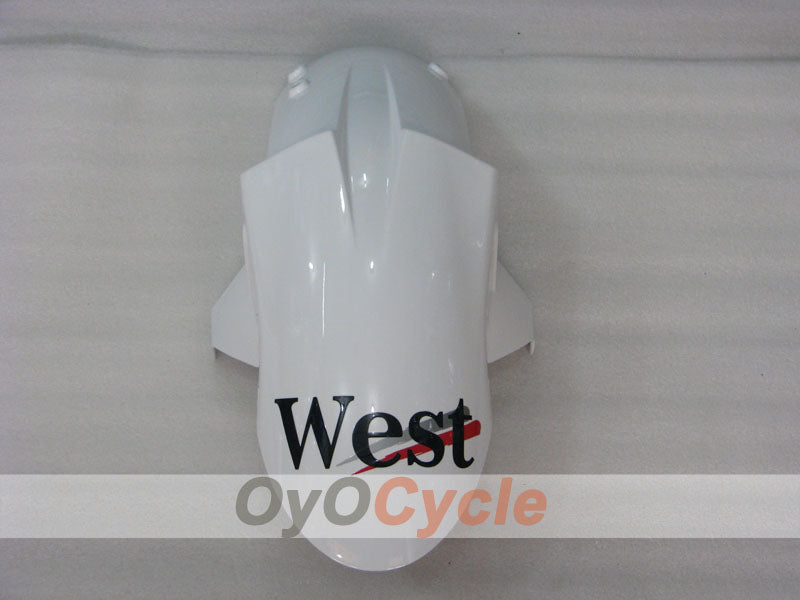 Injection Fairing kit for 05-06 NINJA ZX-6R - White, Black - West #OYO87901897