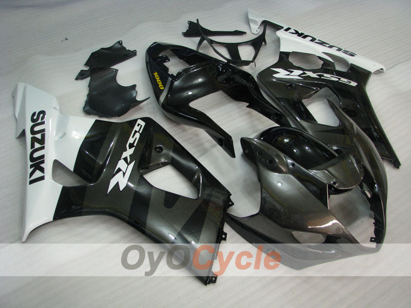Injection Fairing kit for 03-04 GSX R1000 - White, Black - Factory Style #OYO87901907 Main image