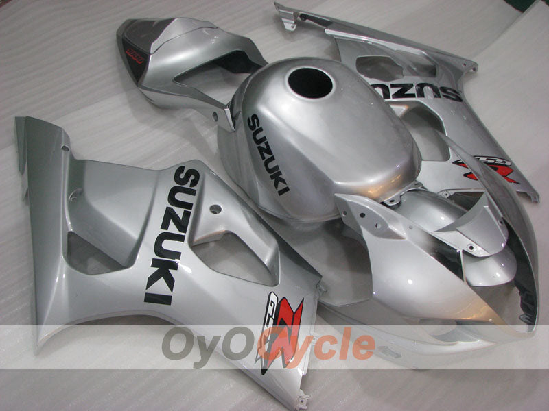 Injection Fairing kit for 03-04 GSX R1000 - Black, Silver - Factory Style #OYO87901913 Main image