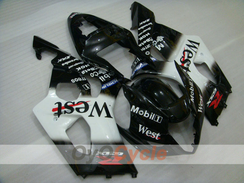 Injection Fairing kit for 03-04 GSX R1000 - White, Black - West #OYO87901926 Main image