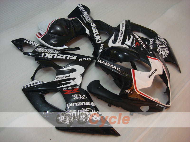 Injection Fairing kit for 05-06 GSX R1000 - White, Black - Beacon #OYO87901928 Main image