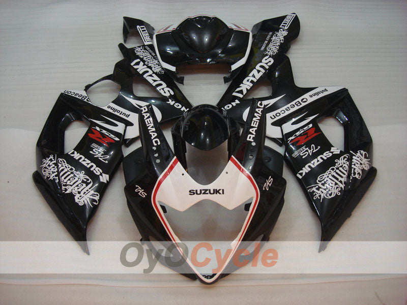 Injection Fairing kit for 05-06 GSX R1000 - White, Black - Beacon #OYO87901928