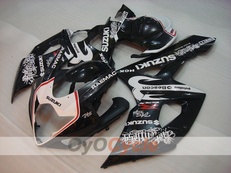 Injection Fairing kit for 05-06 GSX R1000 - White, Black - Beacon #OYO87901928 Secondary image