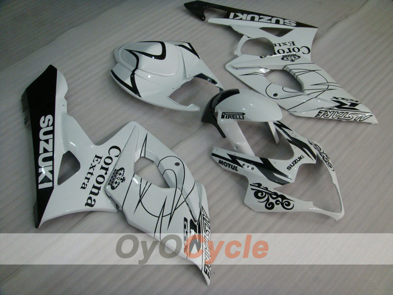 Injection Fairing kit for 05-06 GSX R1000 - White, Black - Corona, MOTUL #OYO87901945 Main image