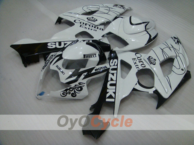 Injection Fairing kit for 05-06 GSX R1000 - White, Black - Corona, MOTUL #OYO87901946