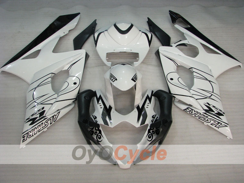 Injection Fairing kit for 05-06 GSX R1000 - White, Black - Corona, MOTUL #OYO87901949