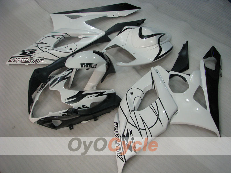 Injection Fairing kit for 05-06 GSX R1000 - White, Black - Corona, MOTUL #OYO87901949 Main image