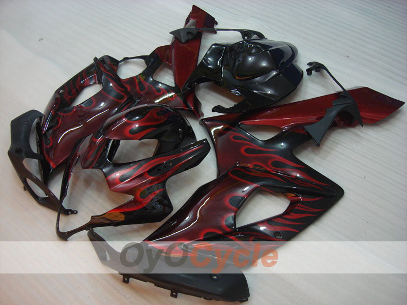 Injection Fairing kit for 05-06 GSX R1000 - Black - Flame #OYO87901963