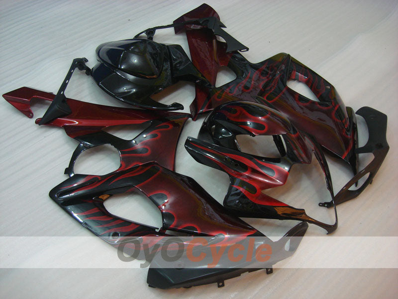 Injection Fairing kit for 05-06 GSX R1000 - Black - Flame #OYO87901963 Main image