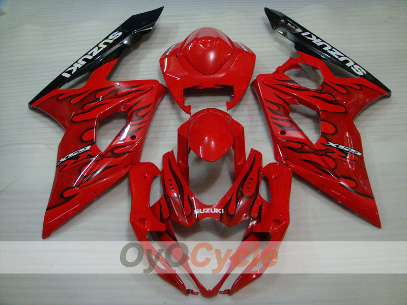Injection Fairing kit for 05-06 GSX R1000 - Red, Black - Flame #OYO87901964 Secondary image