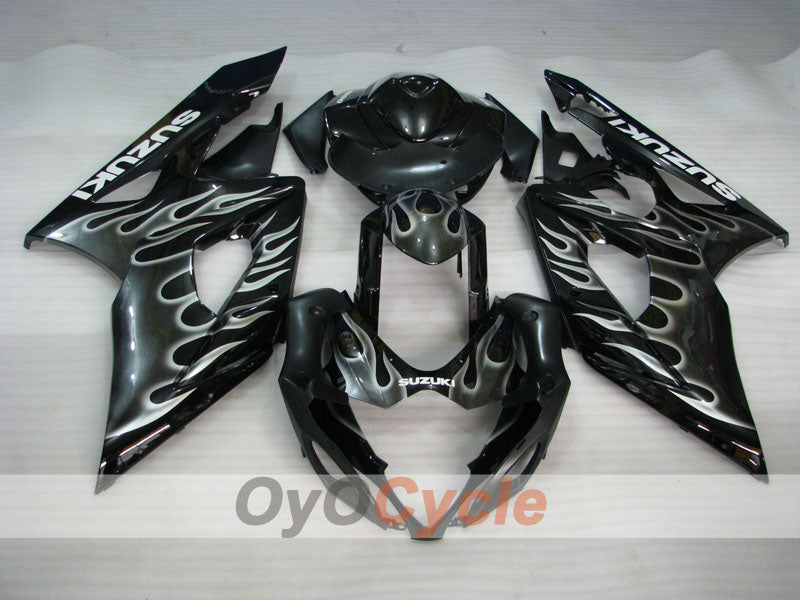 Injection Fairing kit for 05-06 GSX R1000 - White, Black - Flame #OYO87901969