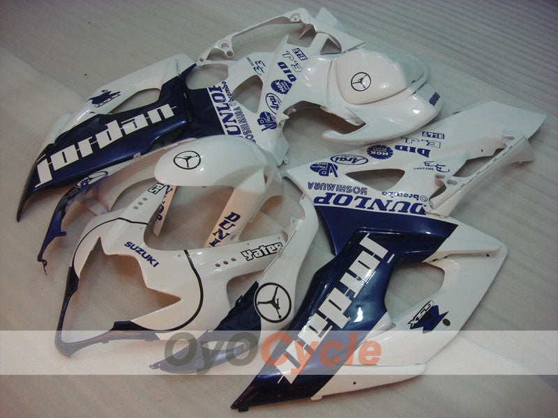 Injection Fairing kit for 05-06 GSX R1000 - Blue, White - DUNLOP, Jordan #OYO87901972