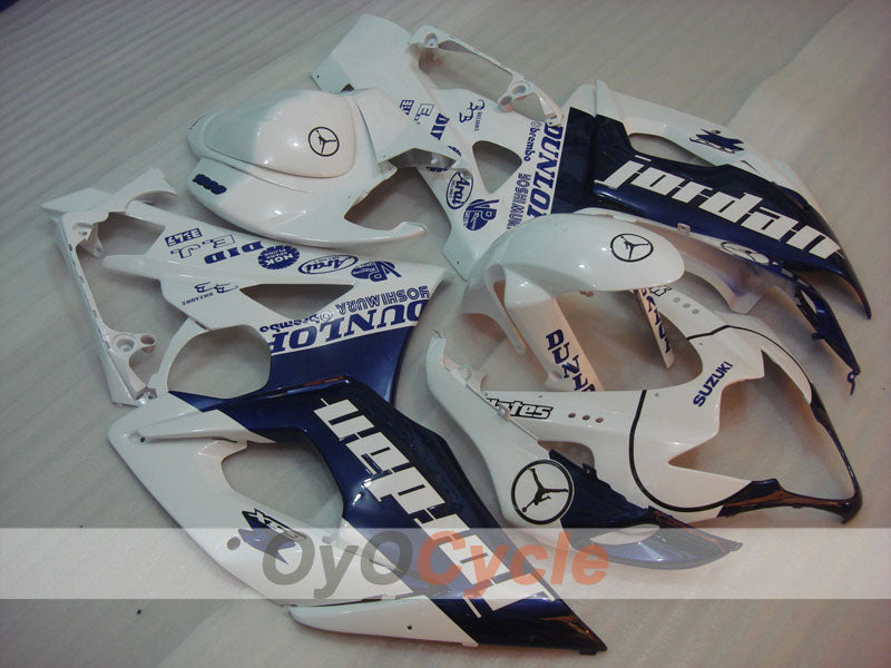 Injection Fairing kit for 05-06 GSX R1000 - Blue, White - DUNLOP, Jordan #OYO87901972
