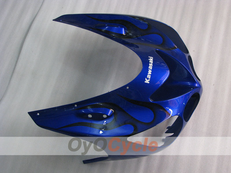 Injection Fairing kit for 06-11 NINJA ZX-14R - Blue, Black - Flame #OYO87902009