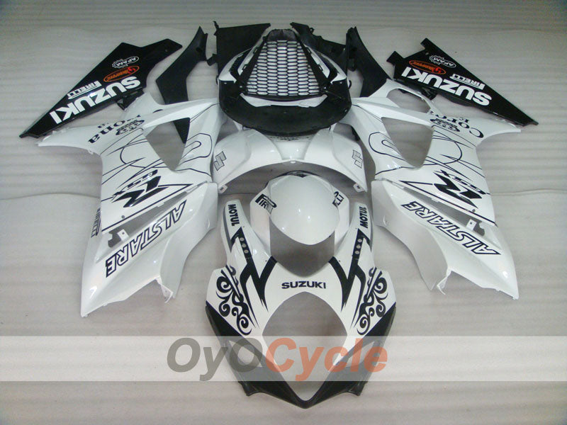 Injection Fairing kit for 07-08 GSX R1000 - White, Black - Corona, MOTUL #OYO87902079