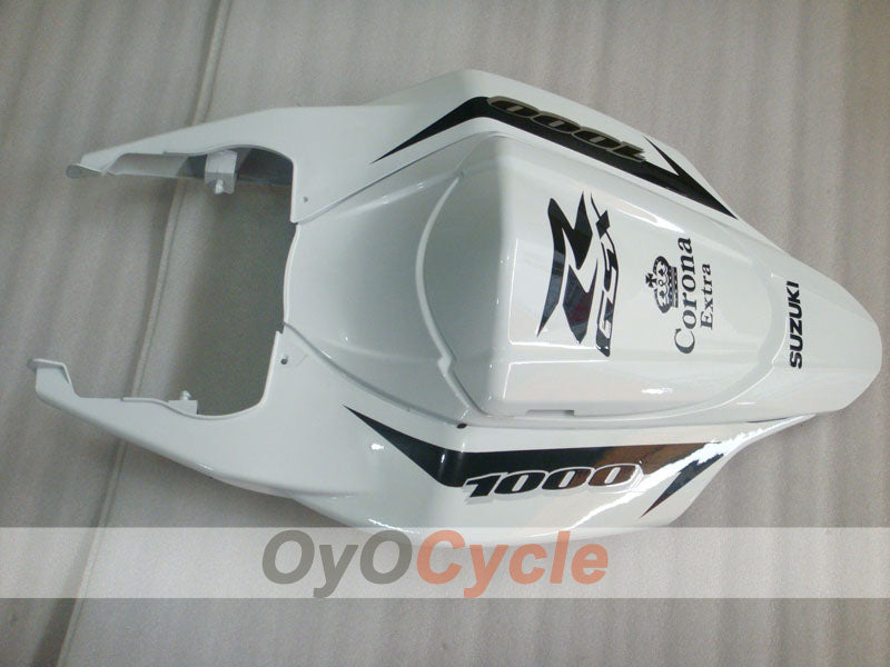 Injection Fairing kit for 07-08 GSX R1000 - White, Black - Corona, MOTUL #OYO87902079