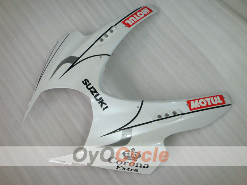 Injection Fairing kit for 07-08 GSX R1000 - White, Black - Corona, MOTUL #OYO87902082