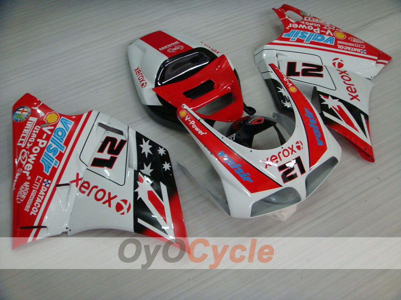 Injection Fairing kit for 94-02 Ducati 748 - Red, White - Xerox #OYO87902095 Secondary image