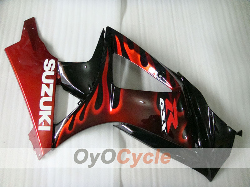 Injection Fairing kit for 07-08 GSX R1000 - Red, Black - Flame #OYO87902098