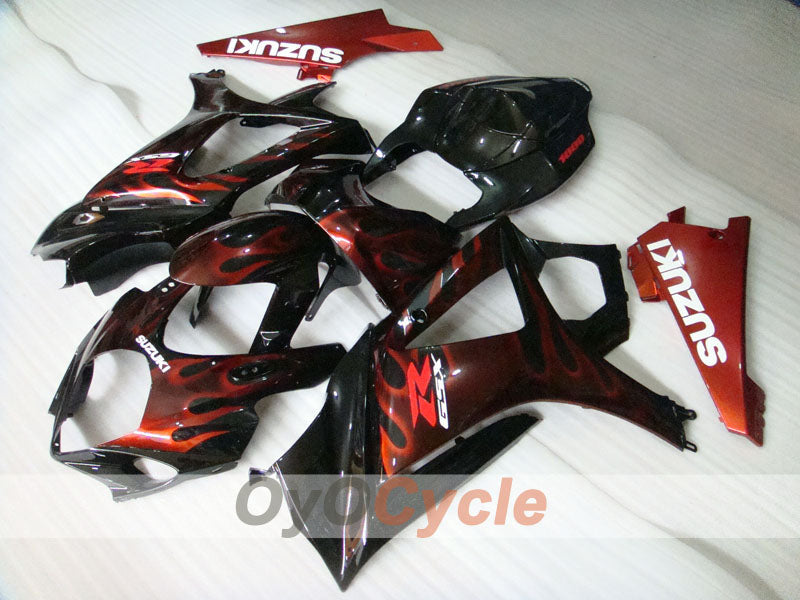 Injection Fairing kit for 07-08 GSX R1000 - Red, Black - Flame #OYO87902098