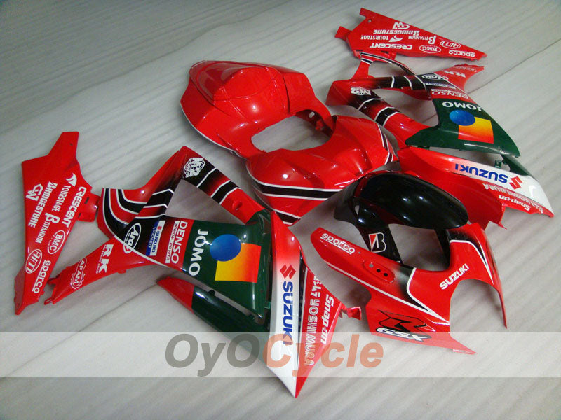 Injection Fairing kit for 07-08 GSX R1000 - Red, Black - JOMO #OYO87902102