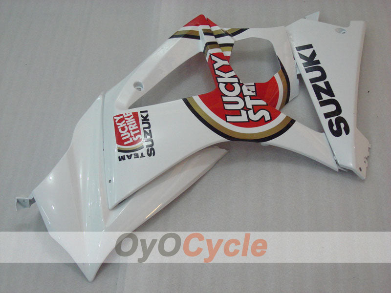 Injection Fairing kit for 07-08 GSX R1000 - Red, White - Lucky Strike, MOTUL #OYO87902107