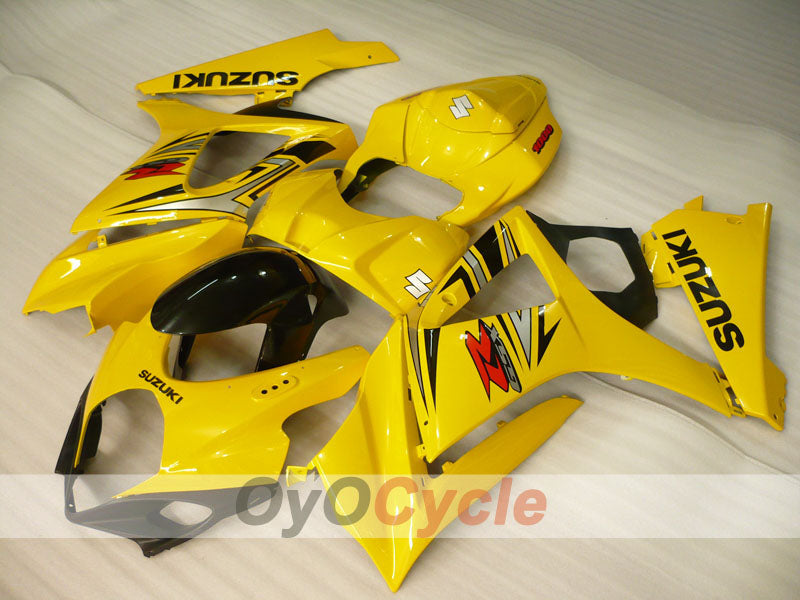 Injection Fairing kit for 07-08 GSX R1000 - Yellow, Black - Factory Style #OYO87902120