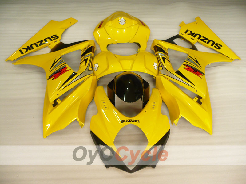 Injection Fairing kit for 07-08 GSX R1000 - Yellow, Black - Factory Style #OYO87902120