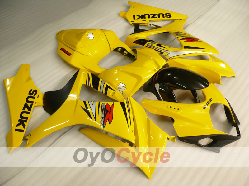 Injection Fairing kit for 07-08 GSX R1000 - Yellow, Black - Factory Style #OYO87902120
