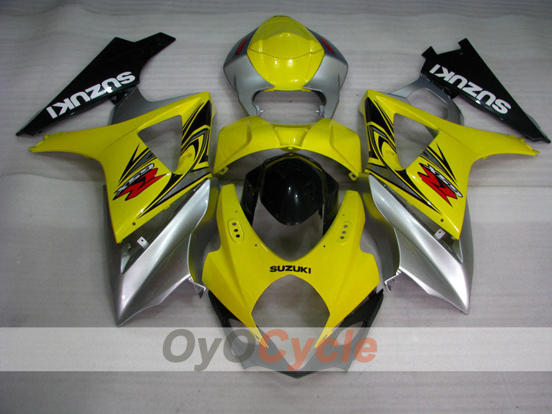 Injection Fairing kit for 07-08 GSX R1000 - Yellow, Silver - Factory Style #OYO87902137