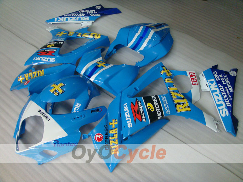 Injection Fairing kit for 07-08 GSX R1000 - Blue, Black - DUNLOP, Rizla+ #OYO87902143