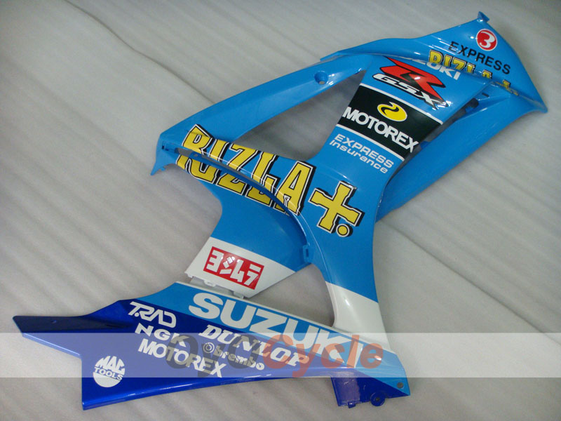 Injection Fairing kit for 07-08 GSX R1000 - Blue, Black - DUNLOP, Rizla+ #OYO87902143