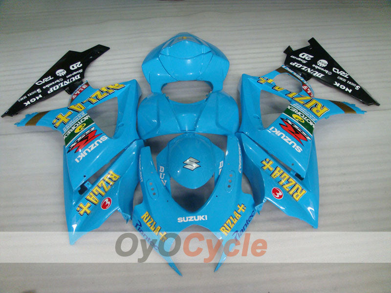 Injection Fairing kit for 07-08 GSX R1000 - Blue, Black - DUNLOP, Rizla+ #OYO87902156